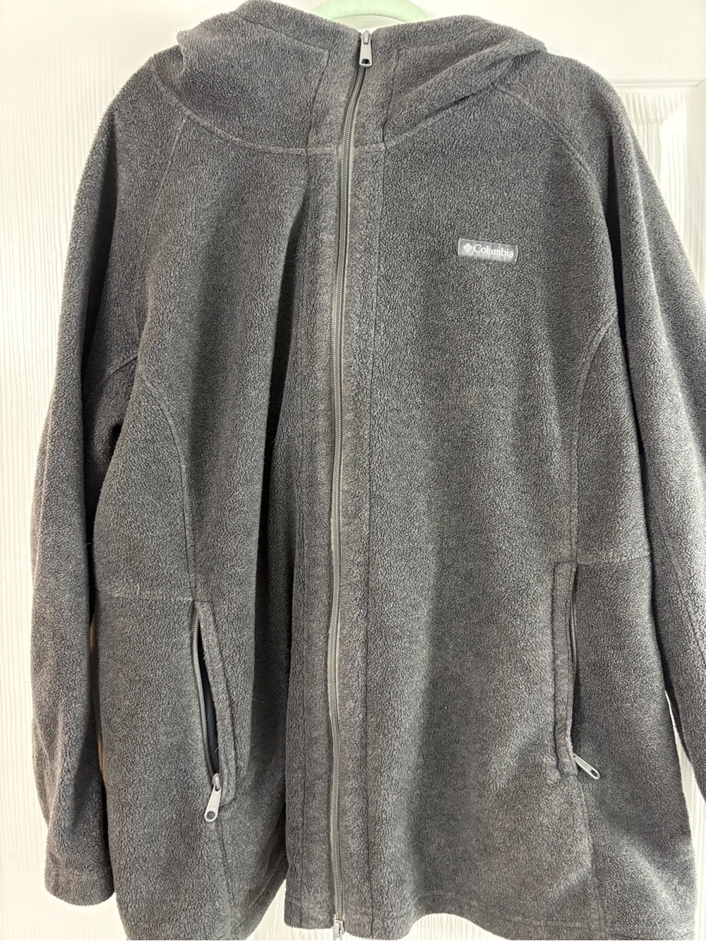 Columbia Men's Dark Gray Full-Zip Hooded Fleece Jacket